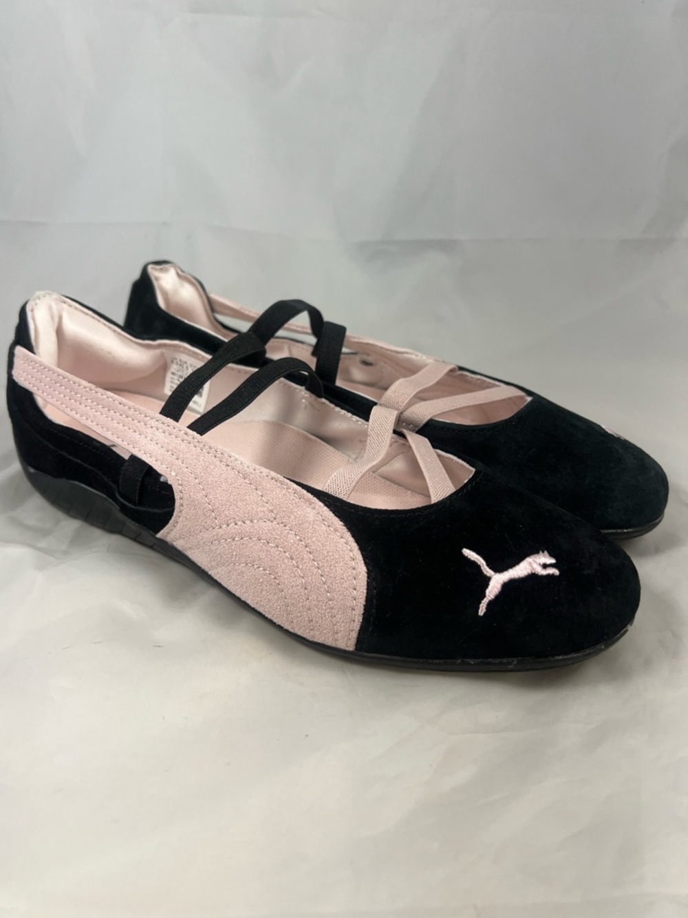 PUMA Speedcat Ballet Suede Women Flat Black Mauve Mist Pink 401287-02 Slip-On